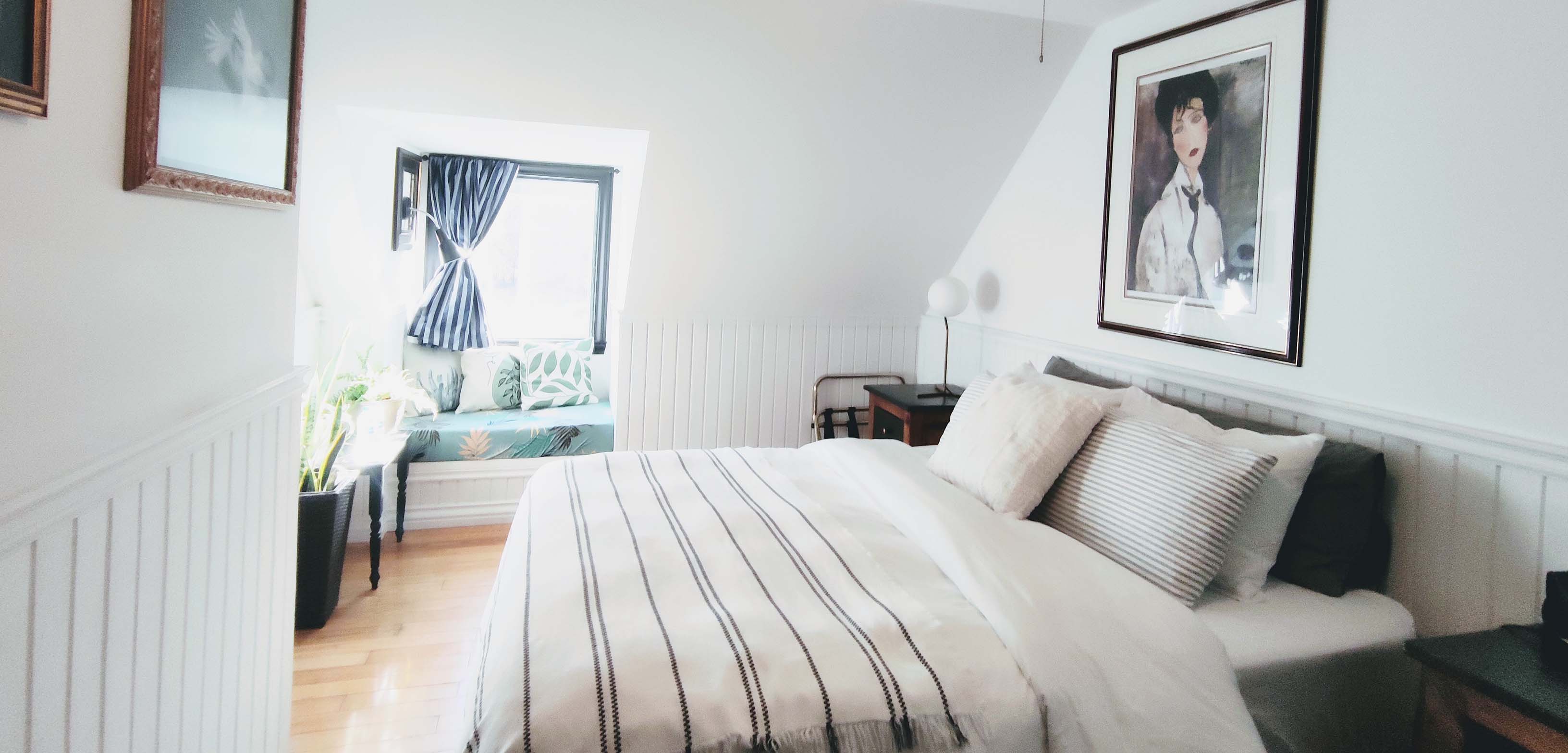 Chambre et lit B&B La Tremblante