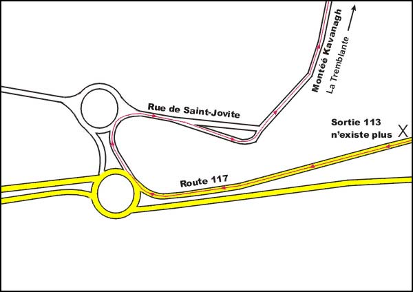 Dtails carte routire B&B La Tremblante